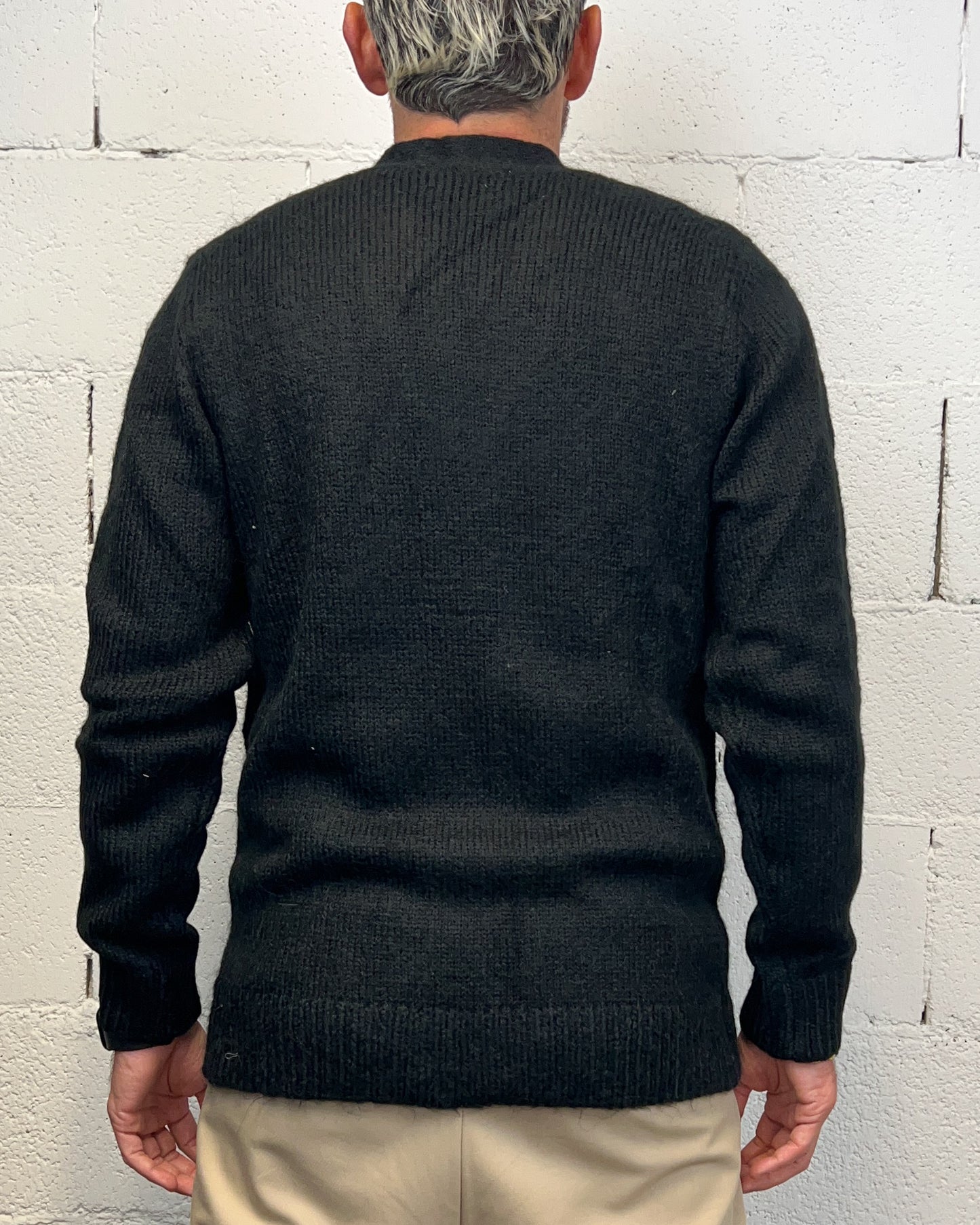 Cardigan Wool OVER-D Nero