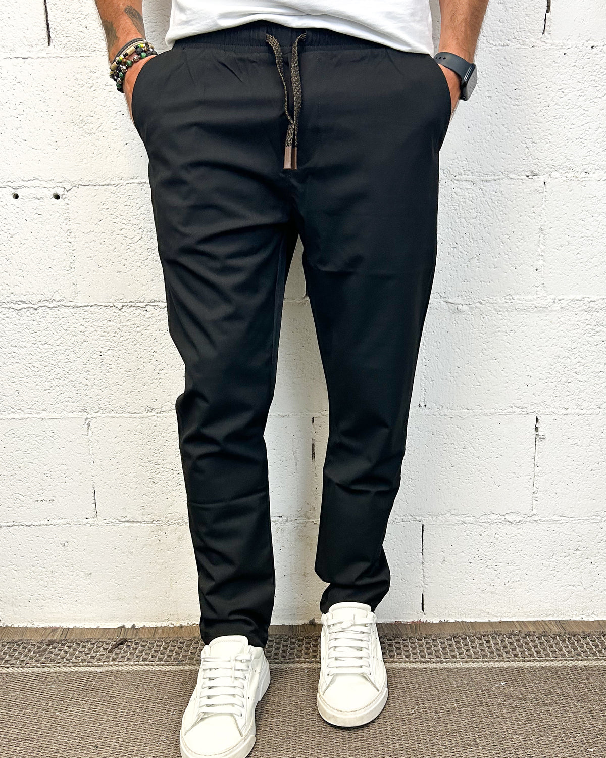 Pantalaccio Leonard GIANNI LUPO Carrot Fit Black