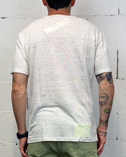 T-Shirt 100% lino GIANNI LUPO Bianca