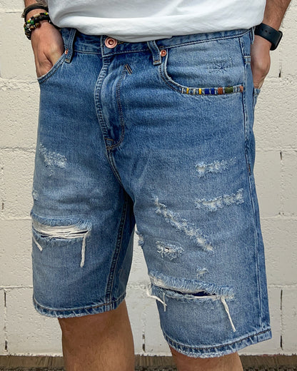 Bermuda Jeans GIANNI LUPO Rainbow Green Jack
