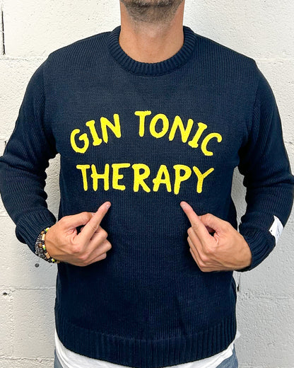 Pullover SUPERCULTURE Gin Tonic Blu