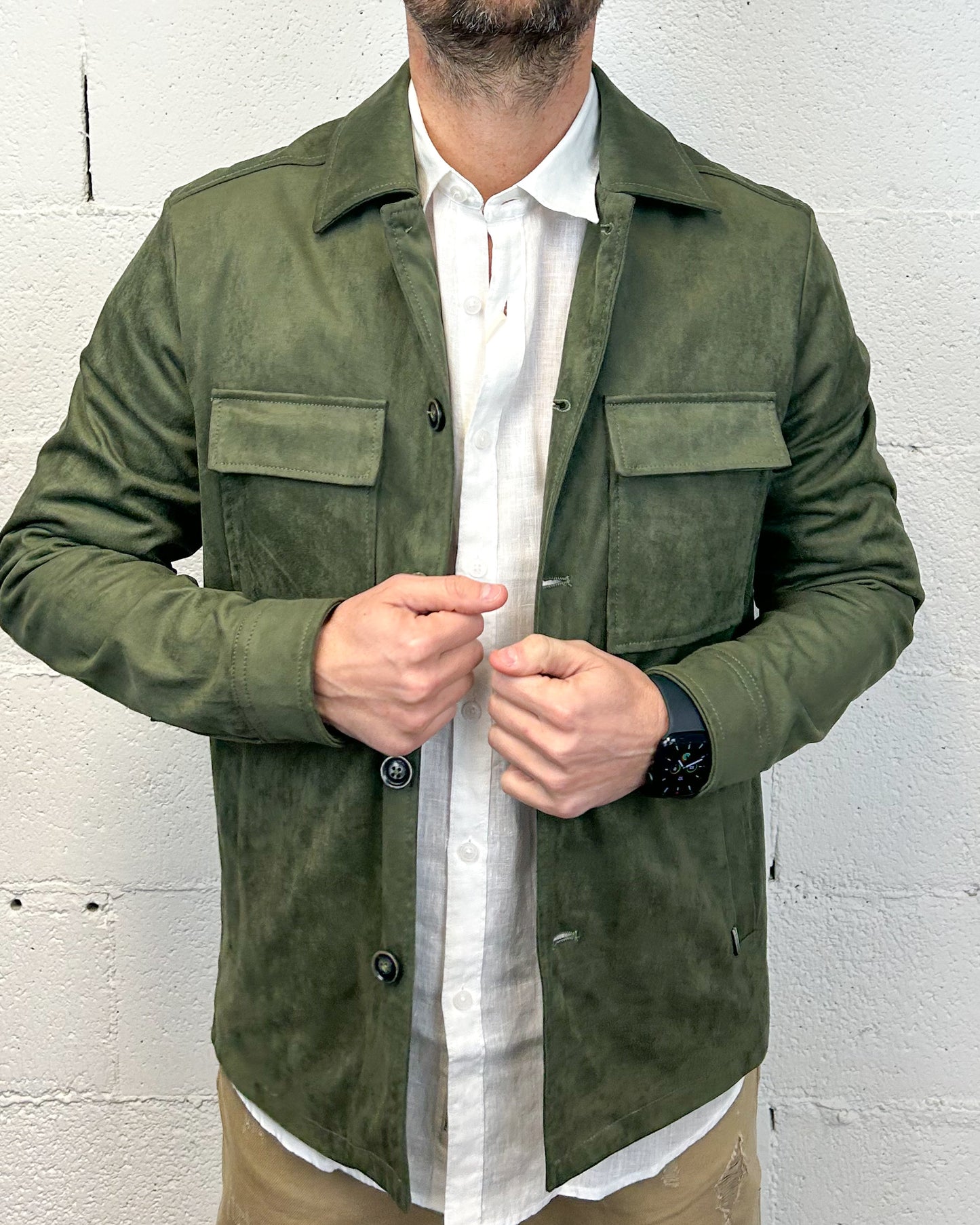 Giacca/Camicia Scamosciata GIANNI LUPO Military