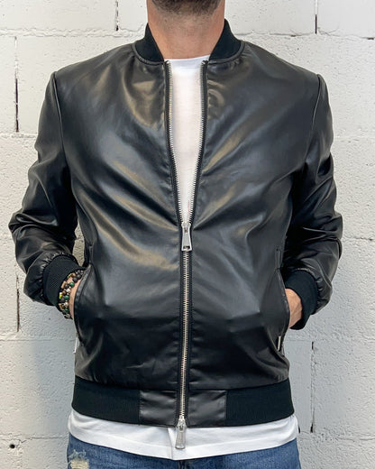 Bomber Ecopelle GIANNI LUPO Black