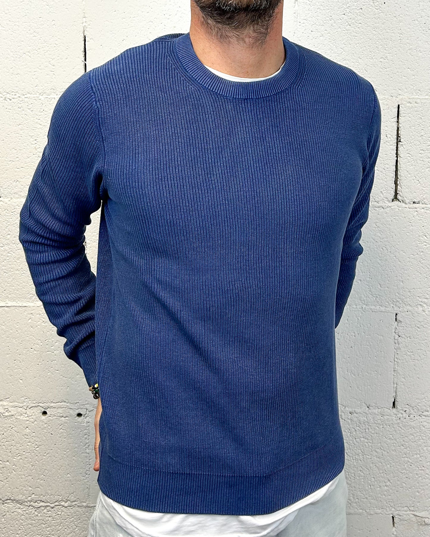 Pullover Paricollo OVER-D Costa Blu Navy