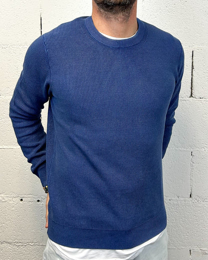 Pullover Paricollo OVER-D Costa Blu Navy