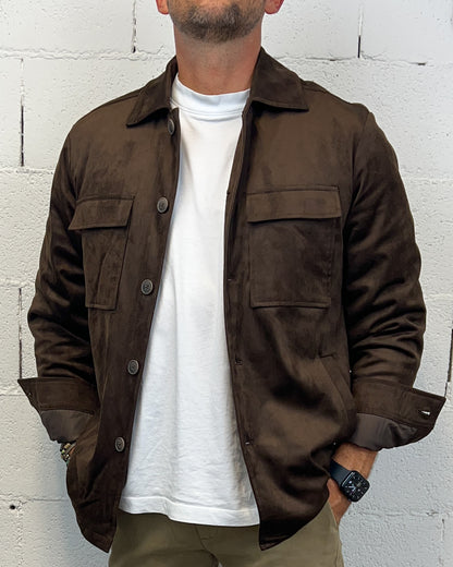 Giacca Sweatshirt GIANNI LUPO Suede Coffe