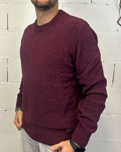Maglione Ciniglia GIANNI LUPO Bordeaux