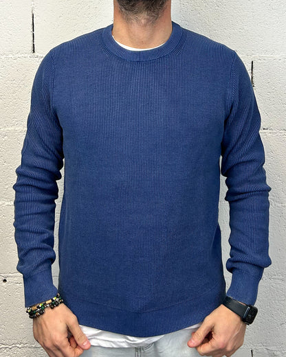 Pullover Paricollo OVER-D Costa Blu Navy