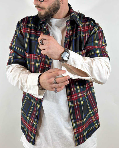 Camicia combinata ONLYONE Check Dark