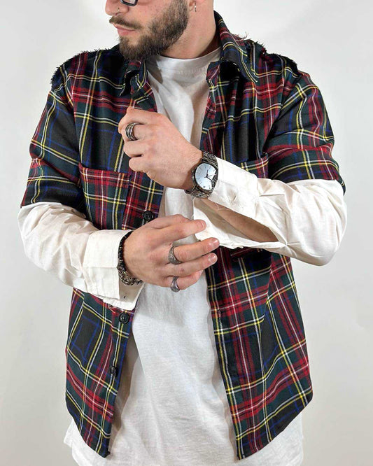 Camicia combinata ONLYONE Check Dark