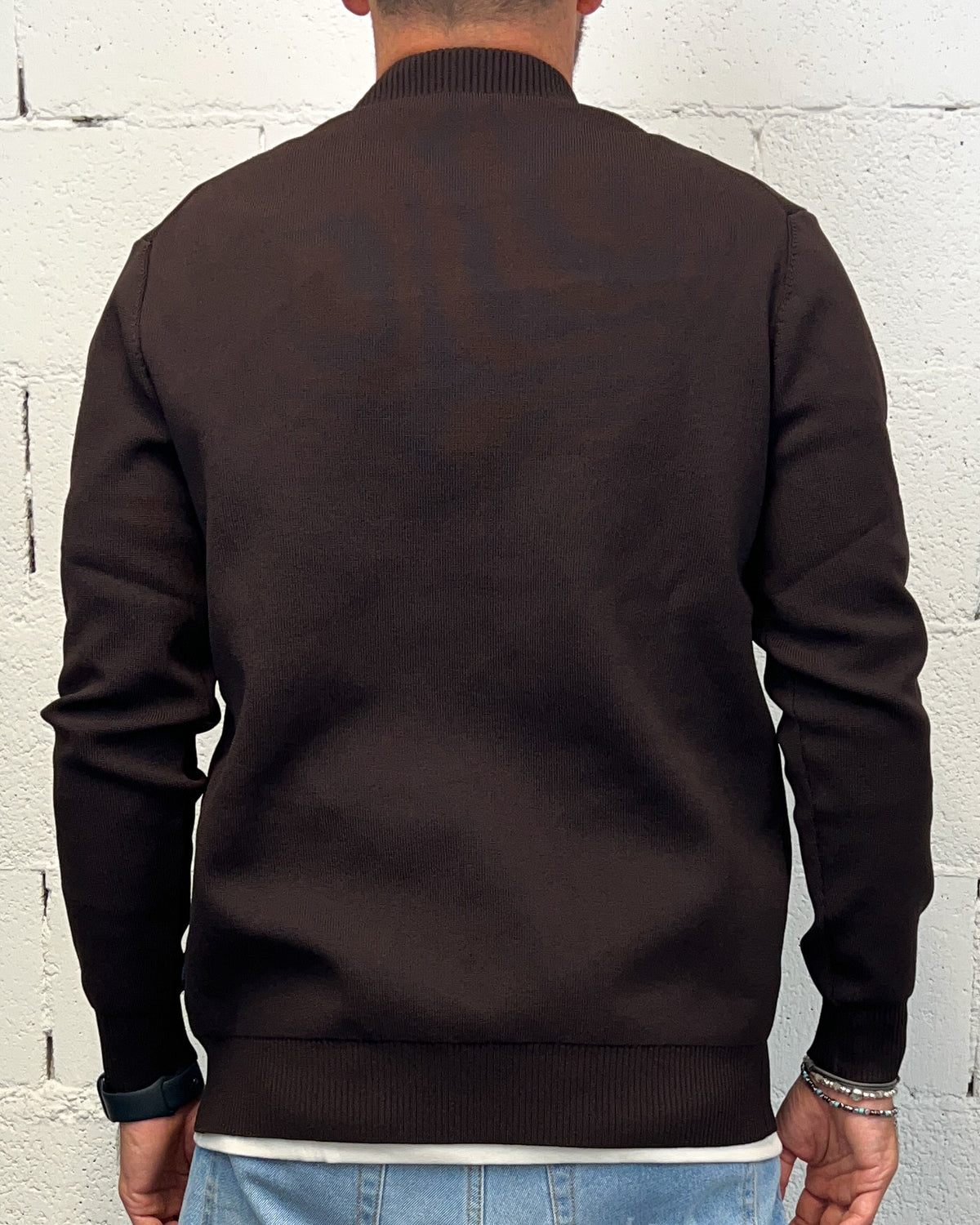 Maglia Mod. Bomber OVER-D Tasche Filetto Moro