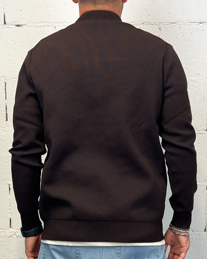 Maglia Mod. Bomber OVER-D Tasche Filetto Moro