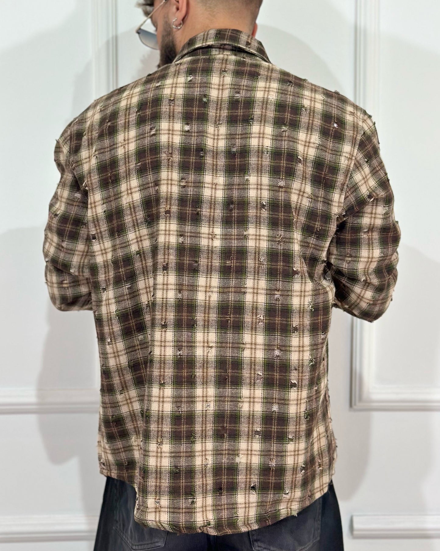 Camicia check CHROY con rotture