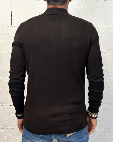 Polo Manica Lunga GIANNI LUPO Comfort Coffee