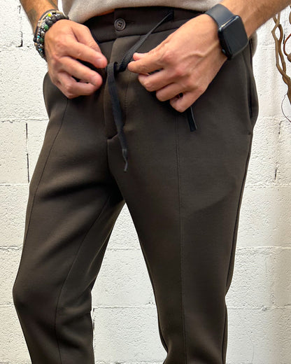 Pantamolla Slim Fit OVER-D Tasca Filetto Moro