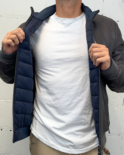 Bomber Ecopelle/Piumino Reversibile 2in1 GIANNI LUPO Dark Grey