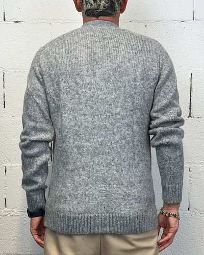 Cardigan Wool OVER-D Grigio