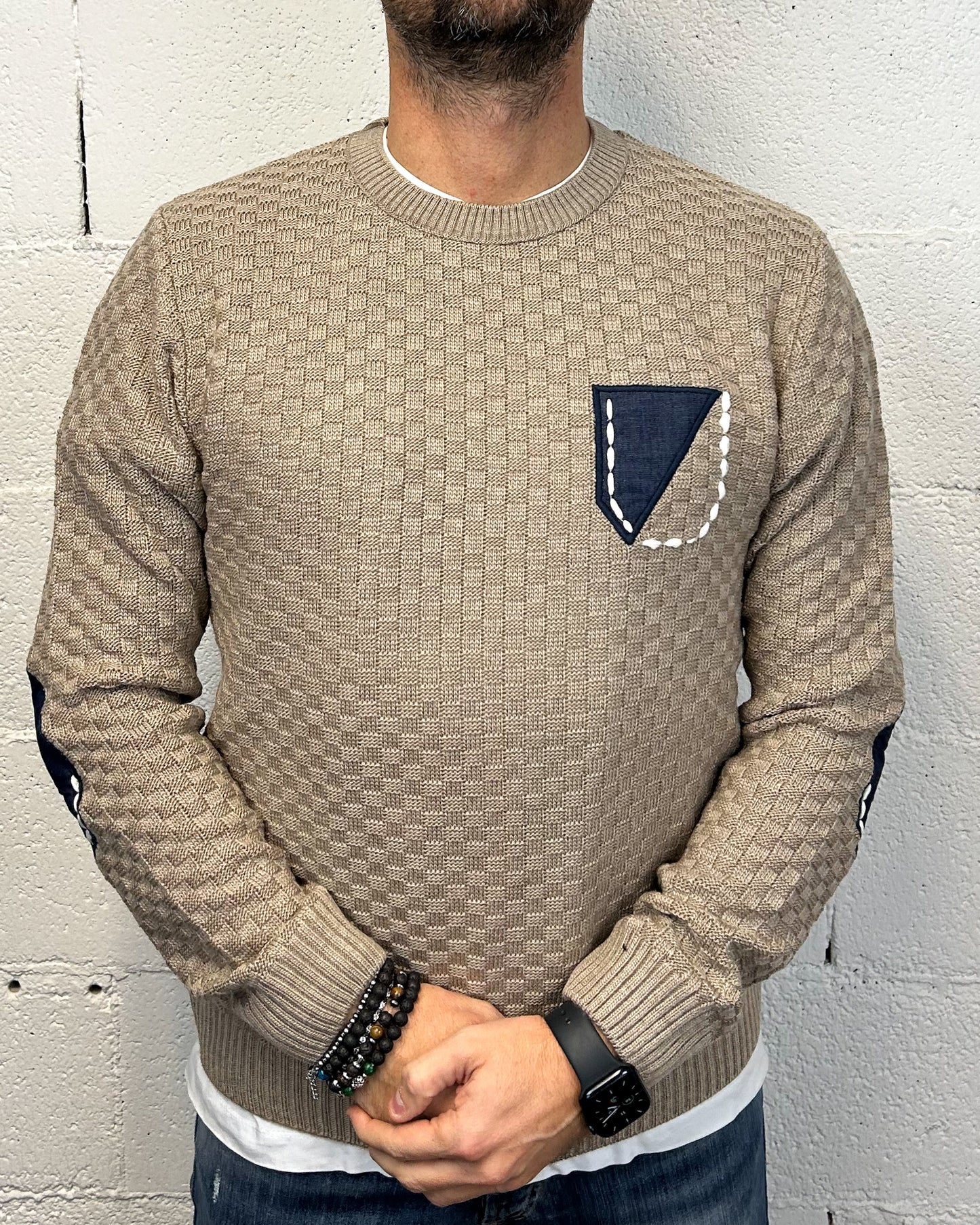 Maglioncino Beige BLACKSUNDAY Taschino/Toppa