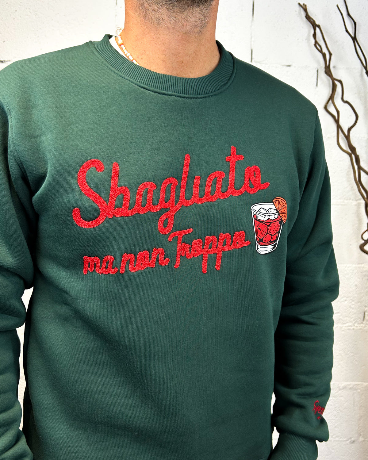 Felpa SUPERCULTURE Sbagliato Verde Bosco