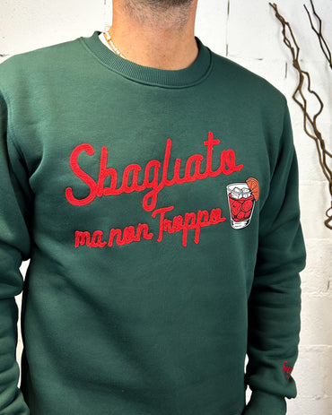 Felpa SUPERCULTURE Sbagliato Verde Bosco