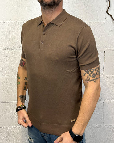 Polo Filo GIANNI LUPO Tobacco