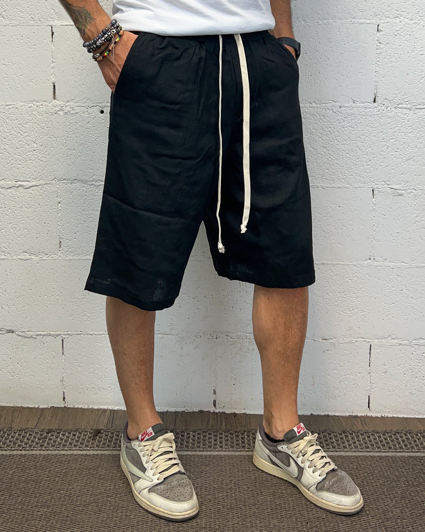 Bermudone Lino CHROY nero