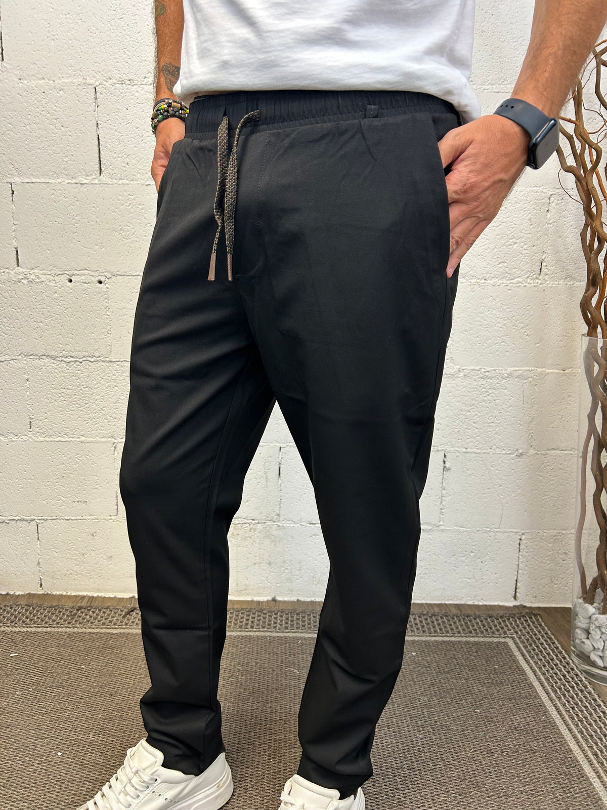 Pantalaccio Leonard GIANNI LUPO Carrot Fit Black