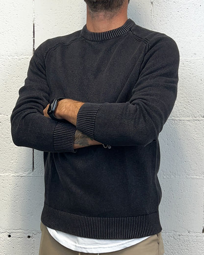 Maglione 100% Cotone OVER-D Raglan Nero