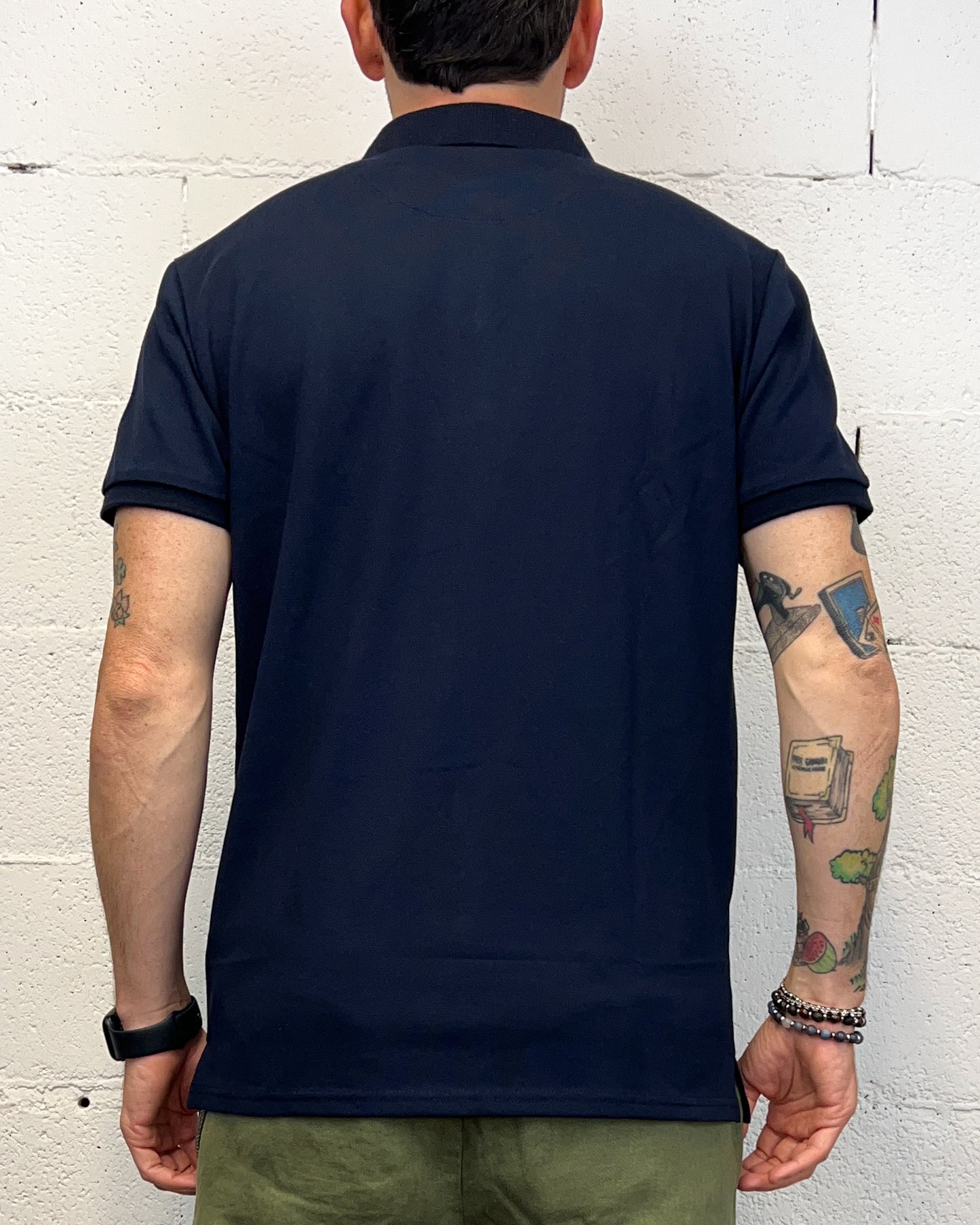 Polo Navy GIANNI LUPO Hawaii Orange