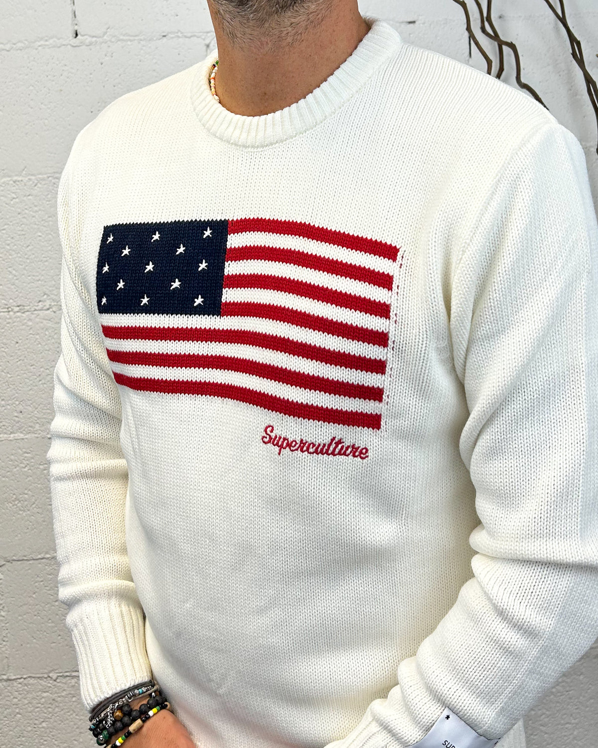 Pullover SUPERCULTURE U.S.A White
