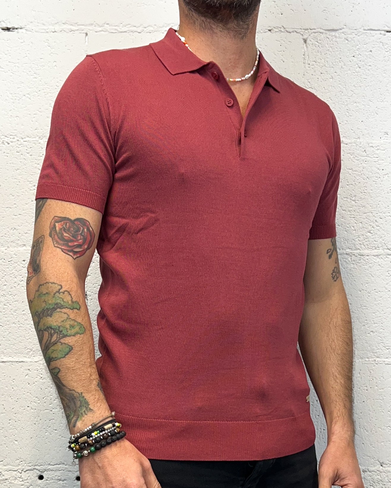 Polo Filo GIANNI LUPO Rosso India