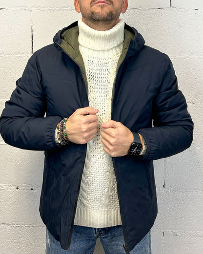 Piumino Tecnico Reversibile GIANNI LUPO Blu Navy