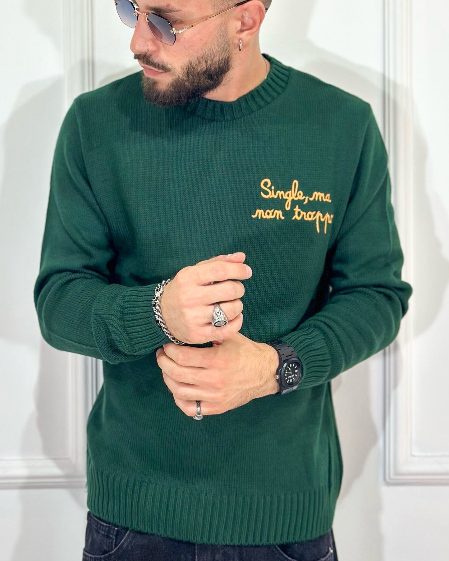 Maglione BluRoyal Verde Bosco