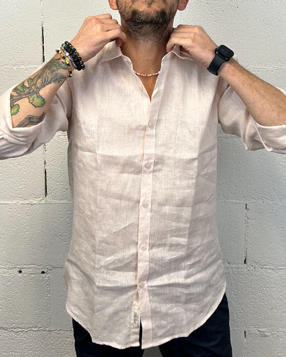 Camicia Lino Classic GIANNI LUPO Pink