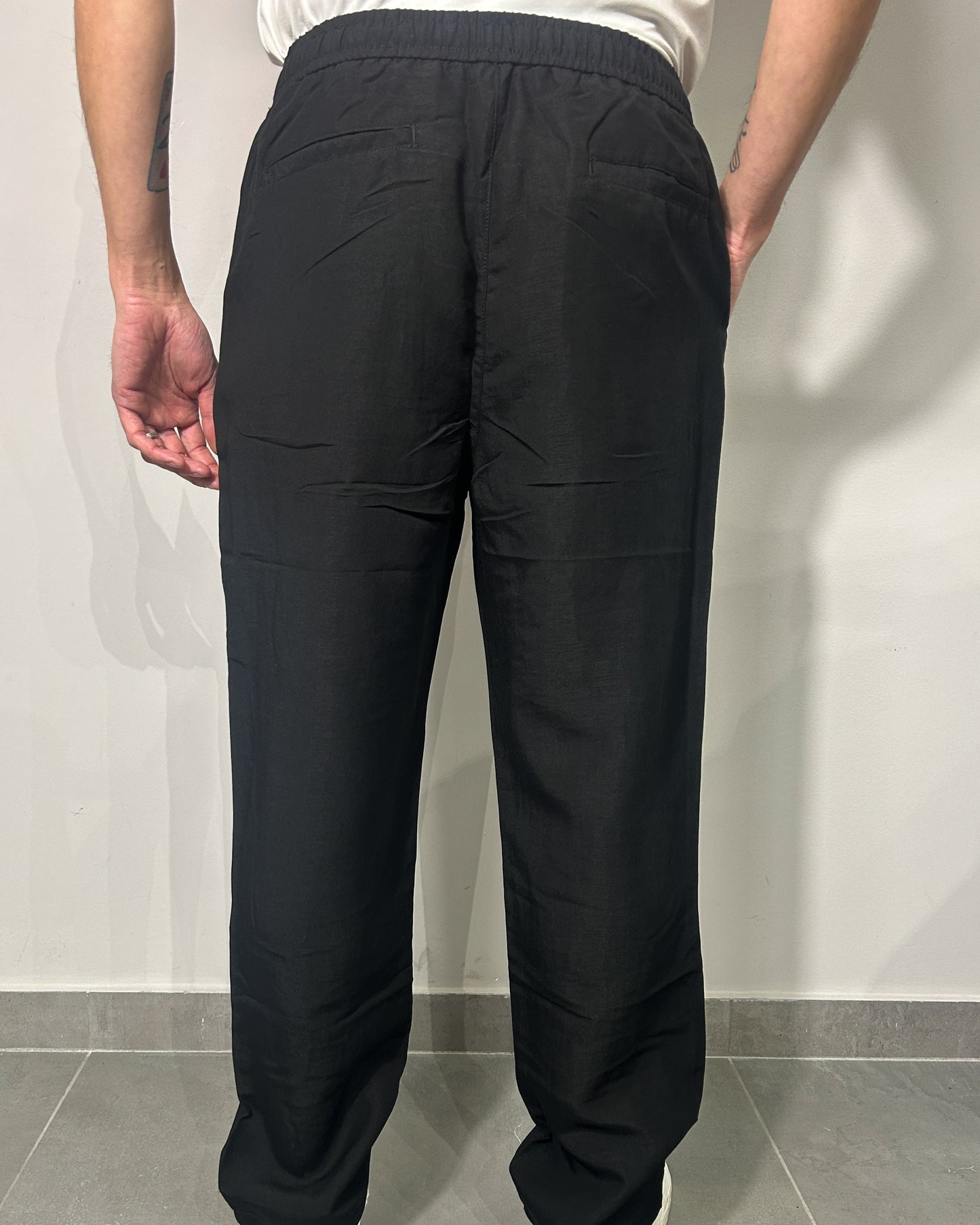 Pantalaccio Lino Cotone CHROY Black