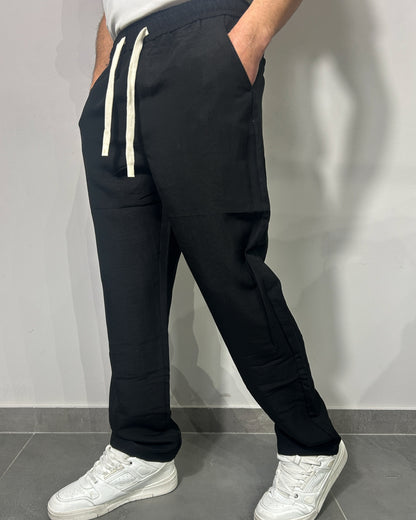 Pantalaccio Lino Cotone CHROY Black