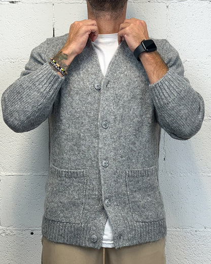 Cardigan Wool OVER-D Grigio