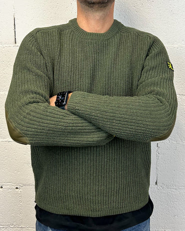 Maglione Ciniglia GIANNI LUPO Military Logo Toppe