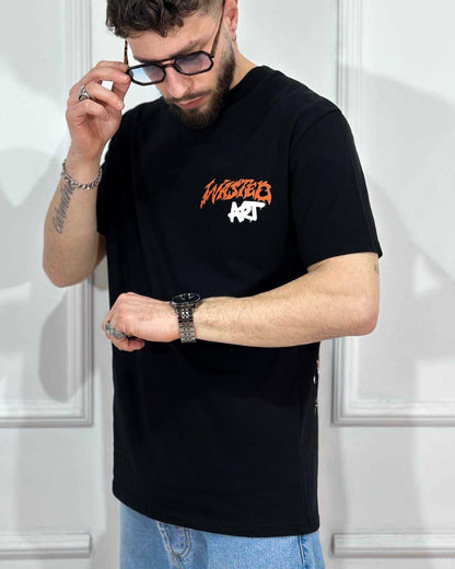 T-Shirt ONLYONE Wasted Art Nera