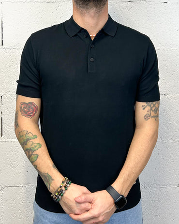 Polo Filo GIANNI LUPO Black
