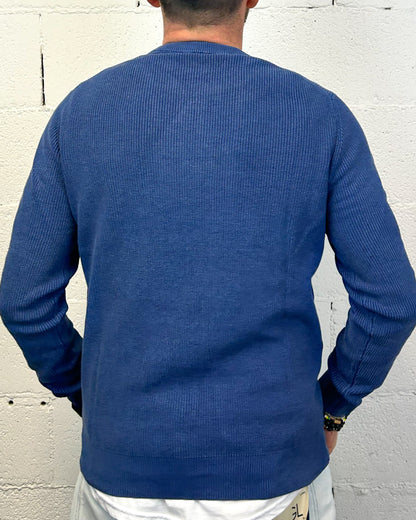Pullover Paricollo OVER-D Costa Blu Navy