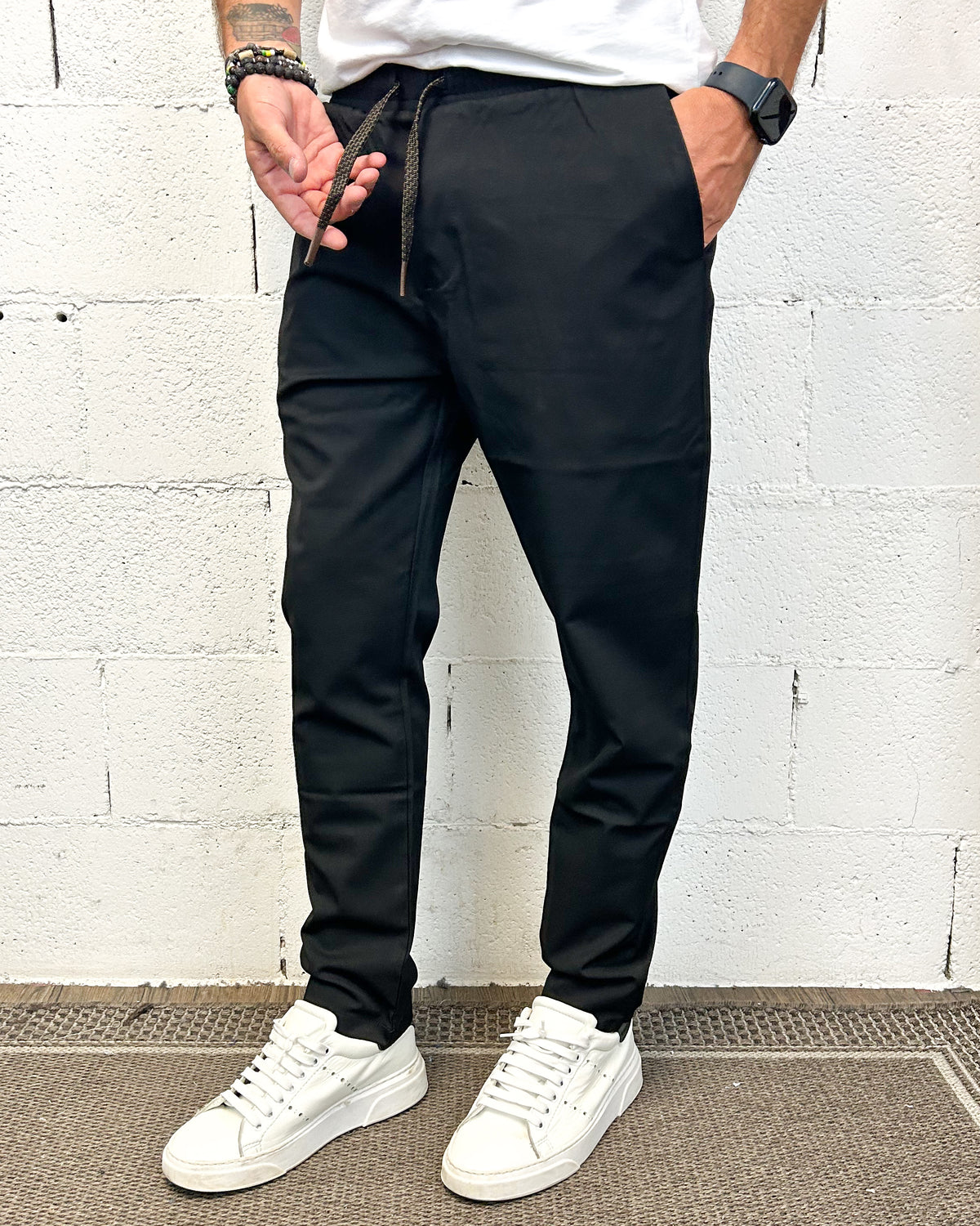 Pantalaccio Leonard GIANNI LUPO Carrot Fit Black