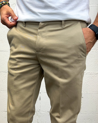 Chino Slim Fit OVER-D Beige