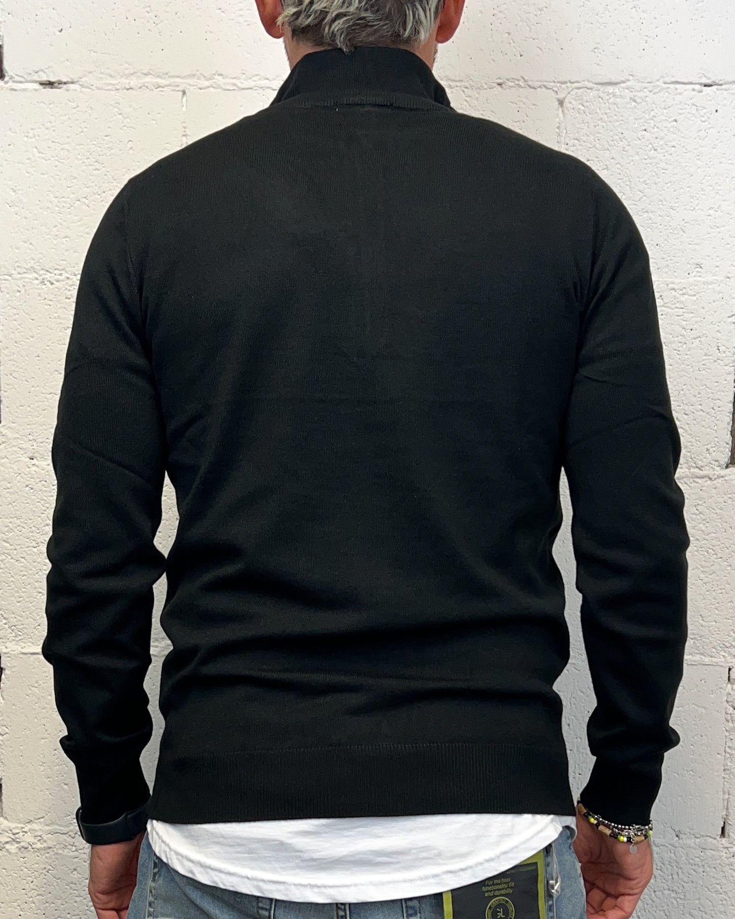 Pull Zip GIANNI LUPO Black Viscosa