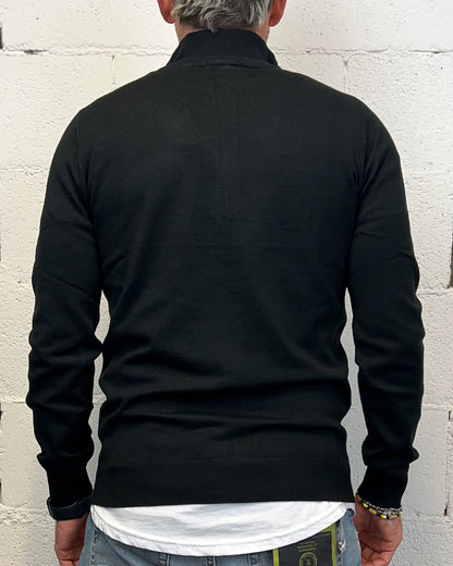 Pull Zip GIANNI LUPO Black Viscosa
