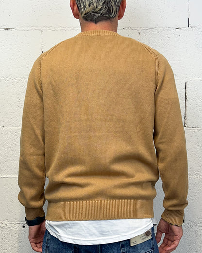 Maglione 100% Cotone OVER-D Raglan Cammello