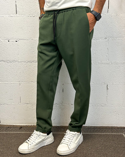 Pantalaccio Slim Fit OVER-D Militare Tasca Filetto