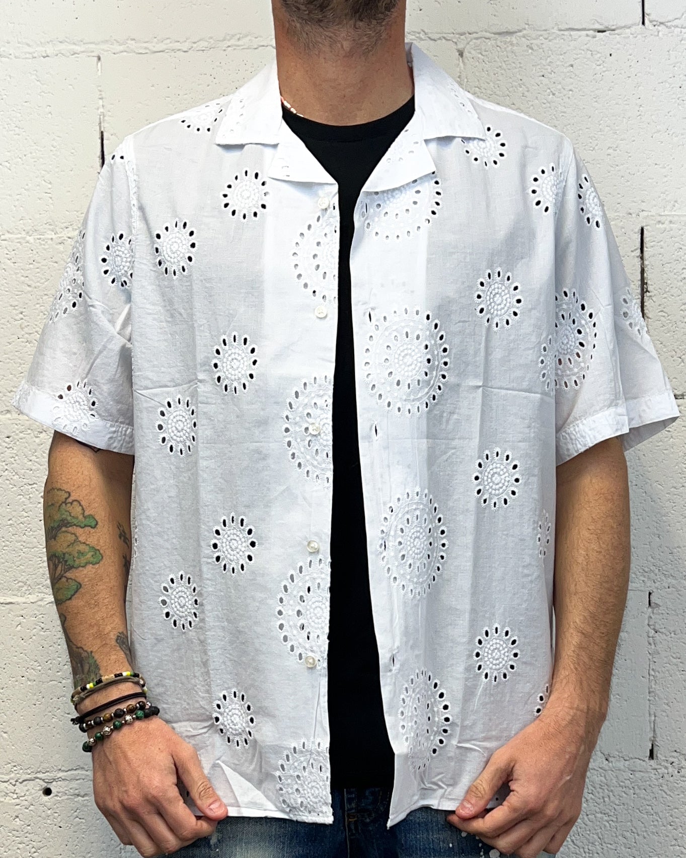 Camicia Operata Cotone OVER-D Baronetto
