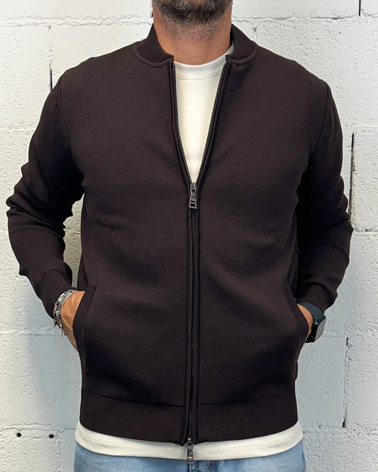 Maglia Mod. Bomber OVER-D Tasche Filetto Moro