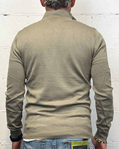 Pull Zip GIANNI LUPO Camel Viscosa